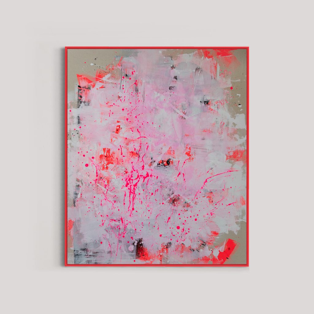 Composition in Pink No. 2, Acryl auf Leinwand, 100 x 120 cm, 2023