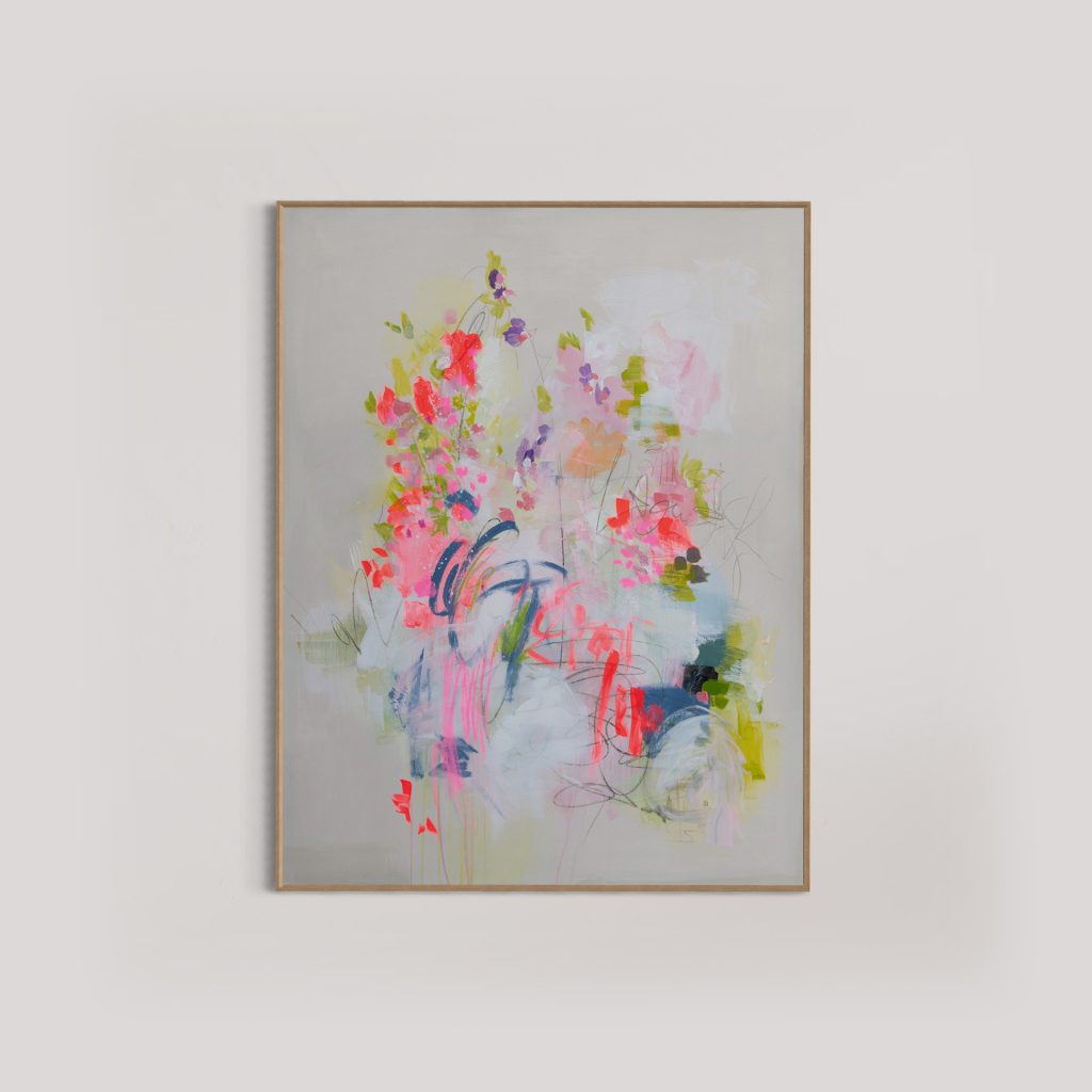 A kind of happiness, Acryl und Pastell auf Leinwand, 100 x 130 cm, 2024